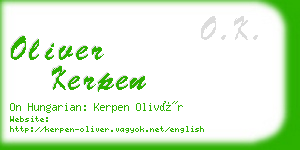 oliver kerpen business card